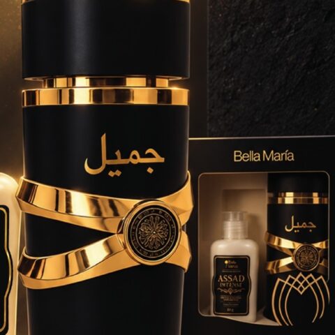 Set Black Asad · Perfume 100 ml + crema corporal 60 g
